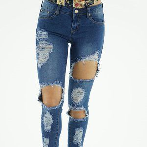 Women Denim Jeans Distressed Stretch Skinny Jean New styles